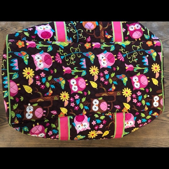 N. Gil  Owl Tote Bag Overnight Weekender Zip Top - Picture 3 of 9